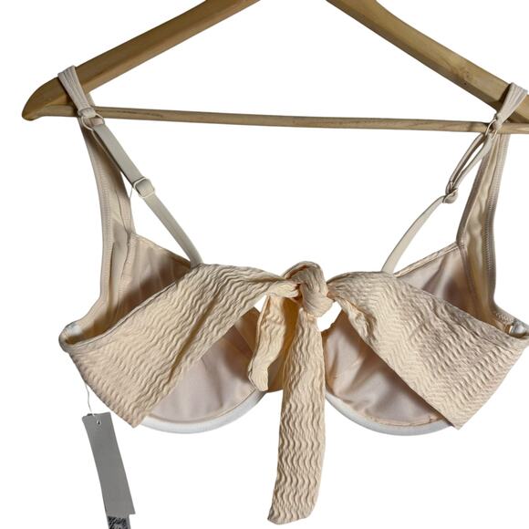 Sanctuary Cream Ribbed Two Piece Underwire Bikini Set Size Large - Picture 5 of 14